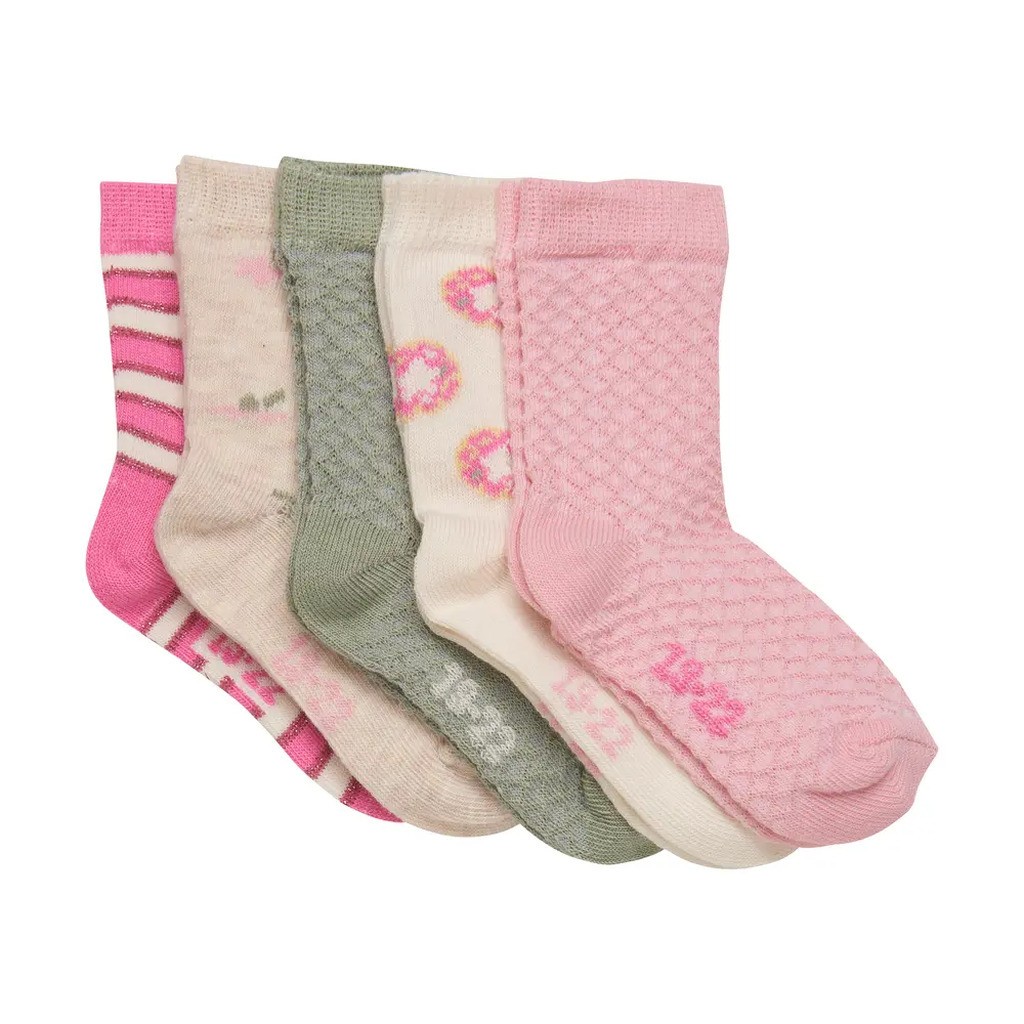 Strømpe m. mønster (5-pak) - 545 - 23/26