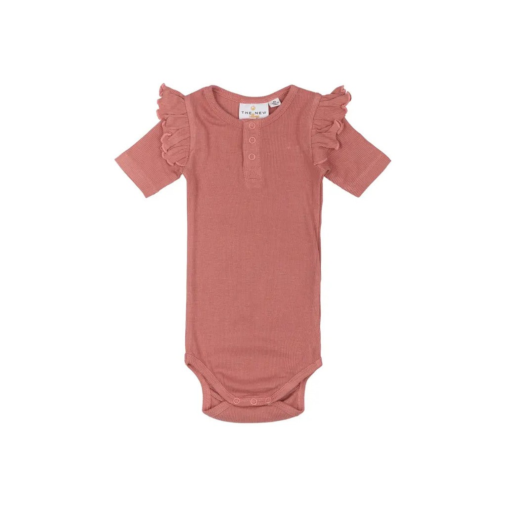 Oriel Rib Body kortærmet - Old rose - 68