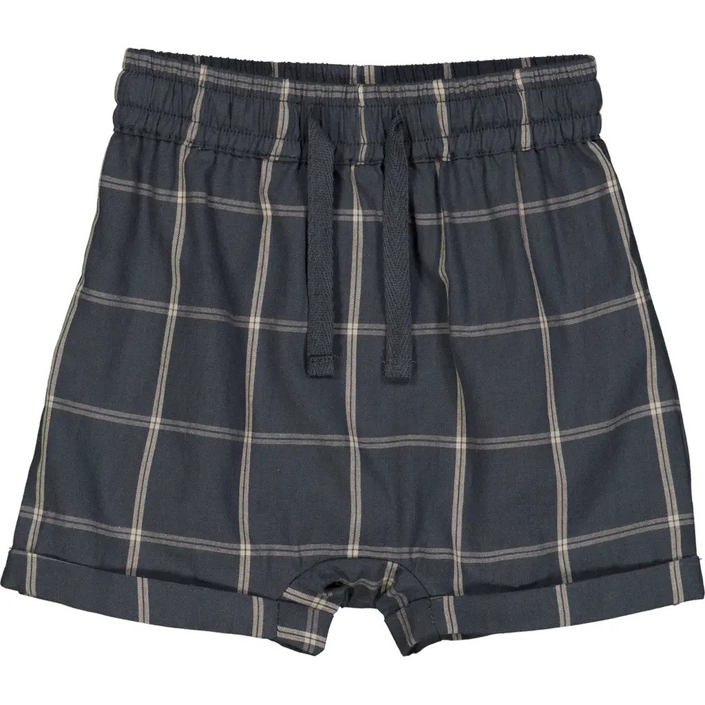 Check shorts med tern - Night blue/ Cashmere - 98