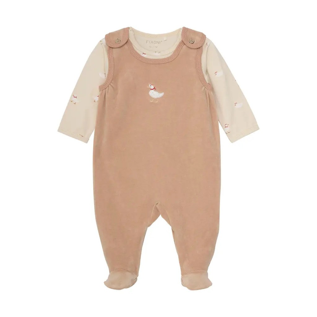 Sæt m. Body & Velour Romper - 3323 - 56
