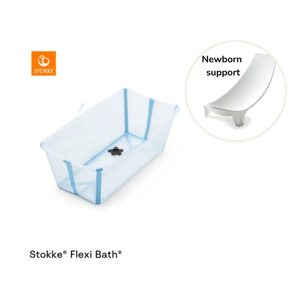 Stokke flexibath inkl. newborn support - Ocean blue