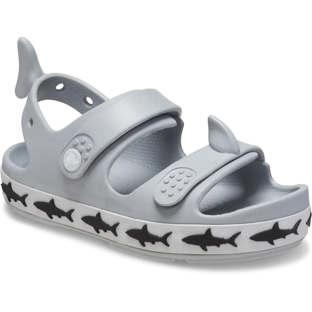 Crocband Cruiser Shark Sandal - LIGHT GREY - 22/23