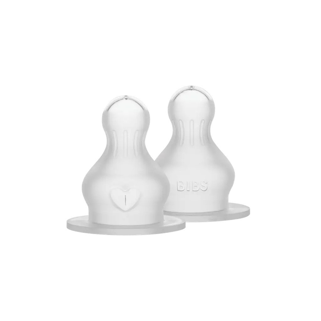 Flaskesutter rund Silikone 2 pk Slow Flow