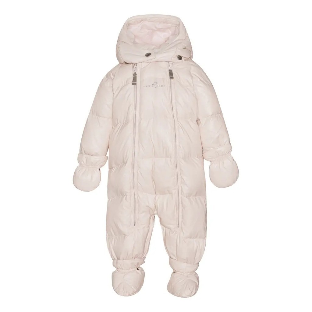 Fjerlet Vinterdragt - Rose powder - 12 MRD.