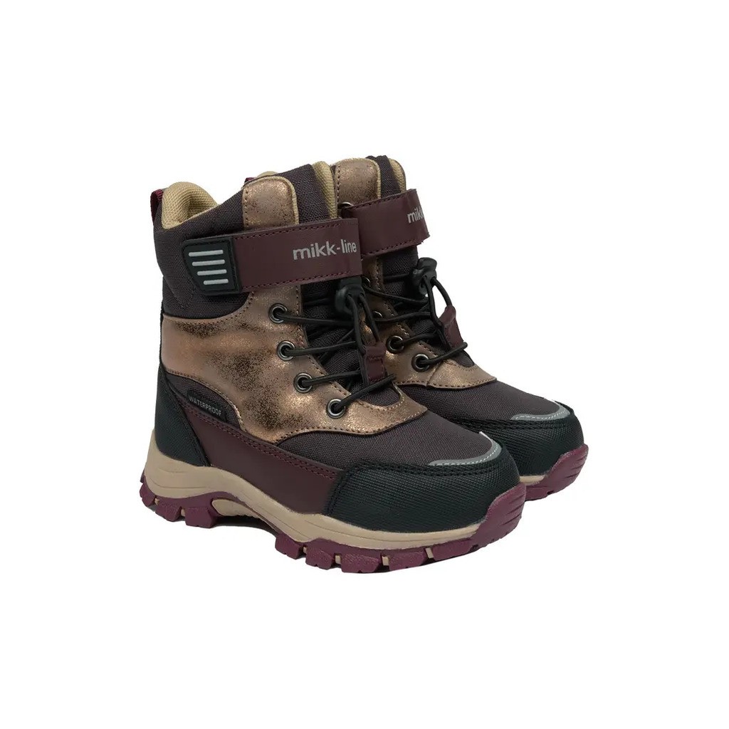 Vinterstøvle Tex Velcro - Raisin - 26