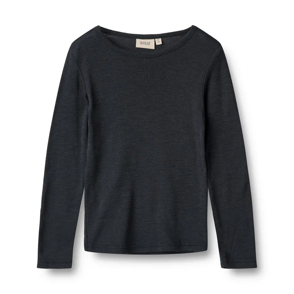 Uld t-shirt ls Alfie - Navy - 116