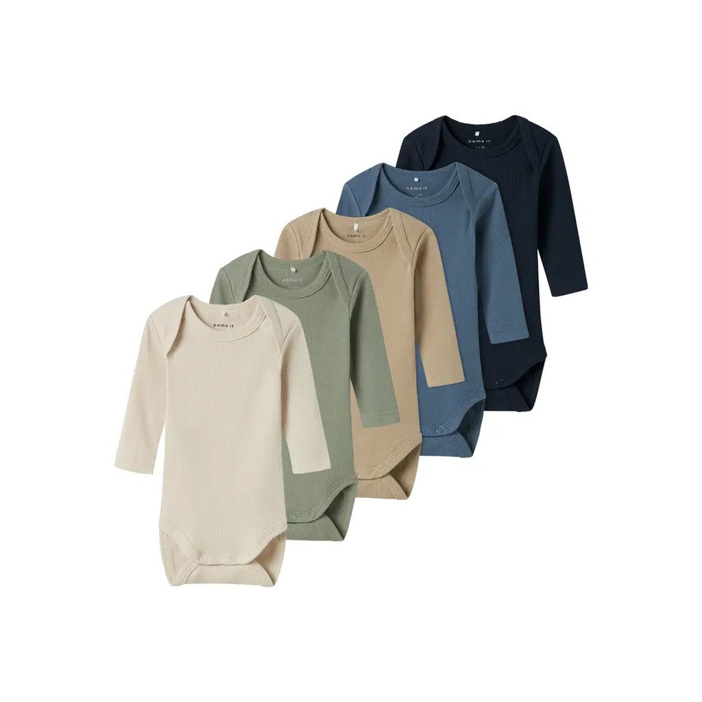 Body 5p ls solid rib - CHINA BLUE - 68