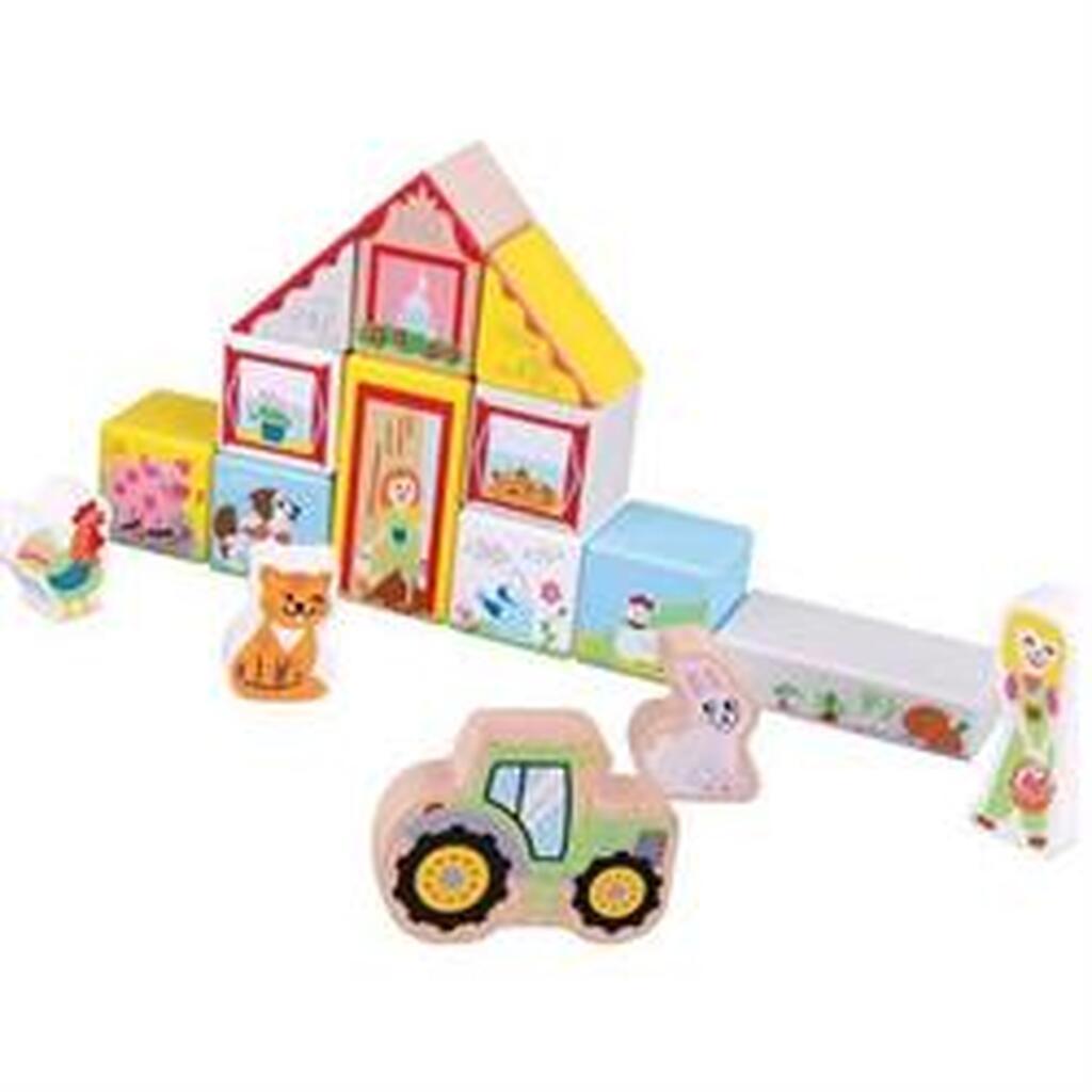 Træklodser, Bondegård - New Classic Toys
