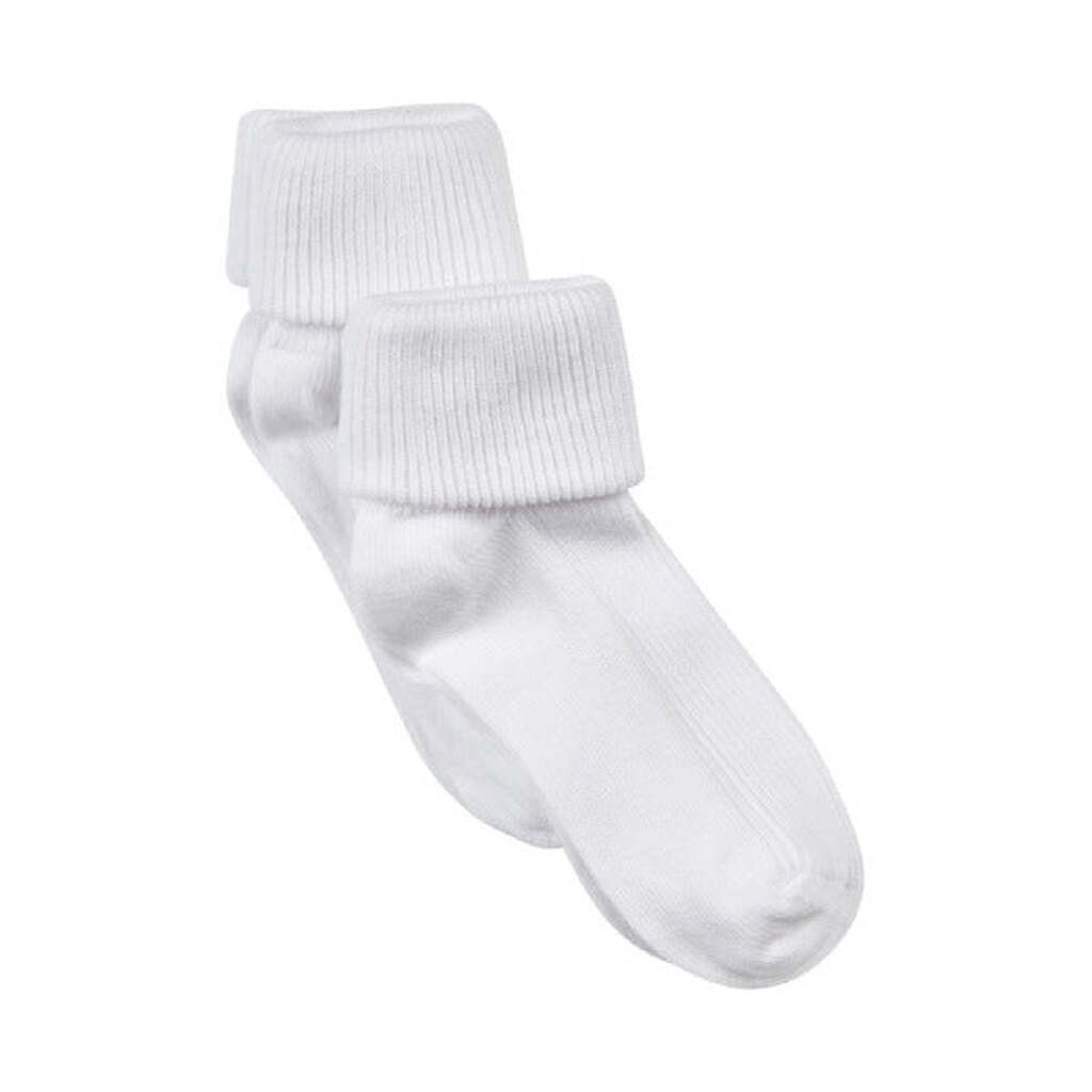 Minymo - Baby Rib Strømper 2-pak - White - 11-14