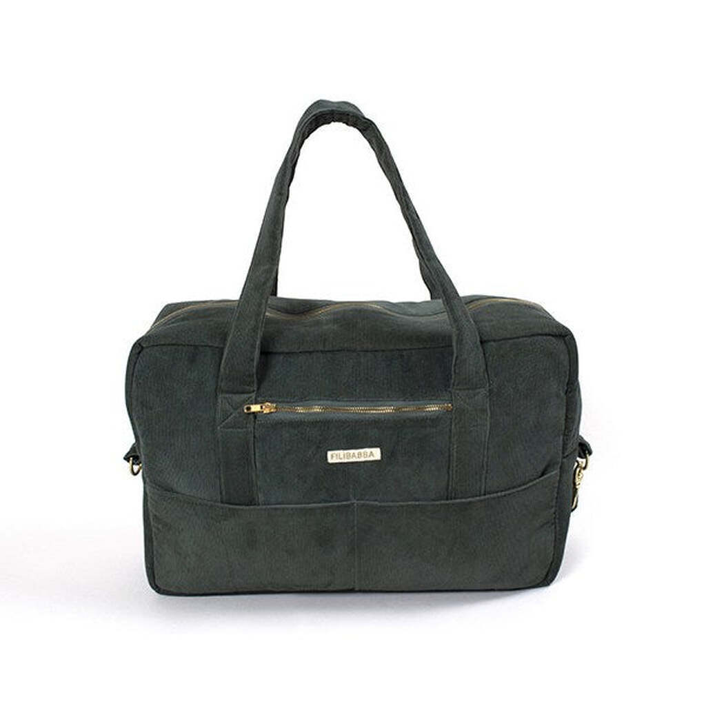 Filibabba - Pusletaske Mommy Bag Fløjl - Pine Green