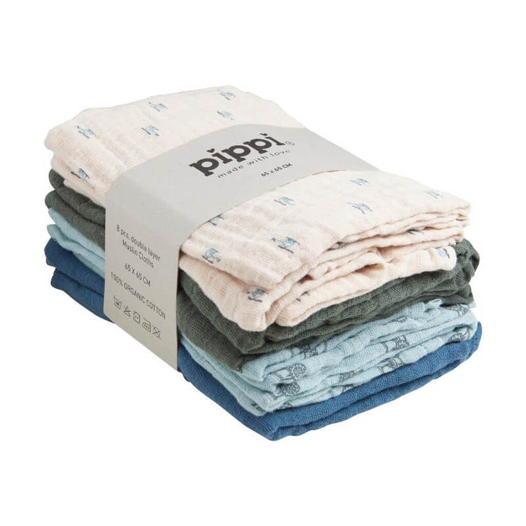 Pippi -  Stofbleer 8-pak - Gray Mist