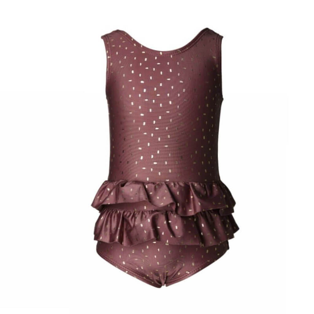 Melton -  Badedragt u. ærmer UV50 - Rose Brown - 4-5 år