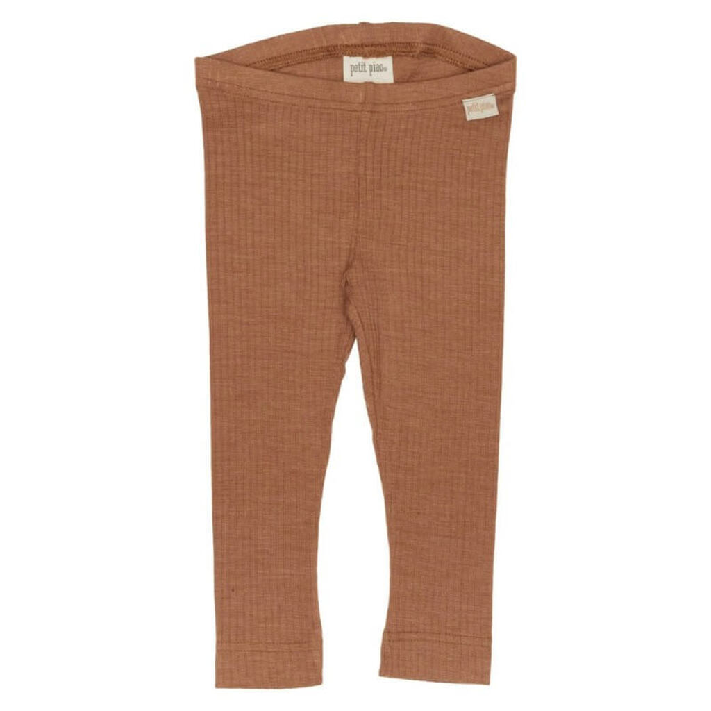 Petit Piao - Leggings Merino Wool Plain - Latte - 110