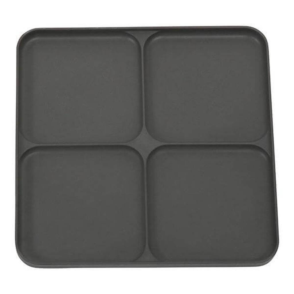 Filibabba -  Bambus Tallerken m. 4 Rum - Dark Grey