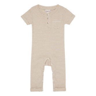 Popirol -  Andi Baby Jumpsuit - Mustard Stripe - 68/6 mdr.