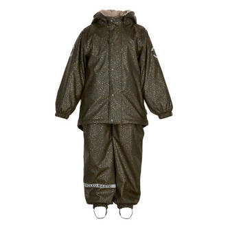 Mikk-Line -  PU Glitter Rain Set Rec w. Susp - Forest Green - 122