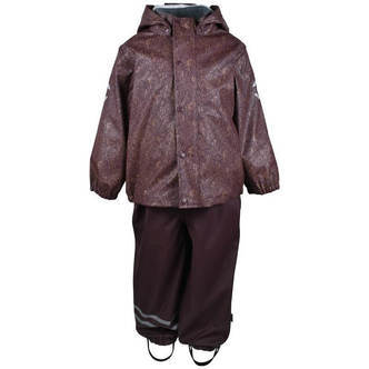 Mikk-Line -  PU Regntøj m. Fleece - Fudge - 122