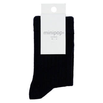 MiniPop -  Bamboo Ankle Socks - Black - 27-30 (5-6 år)