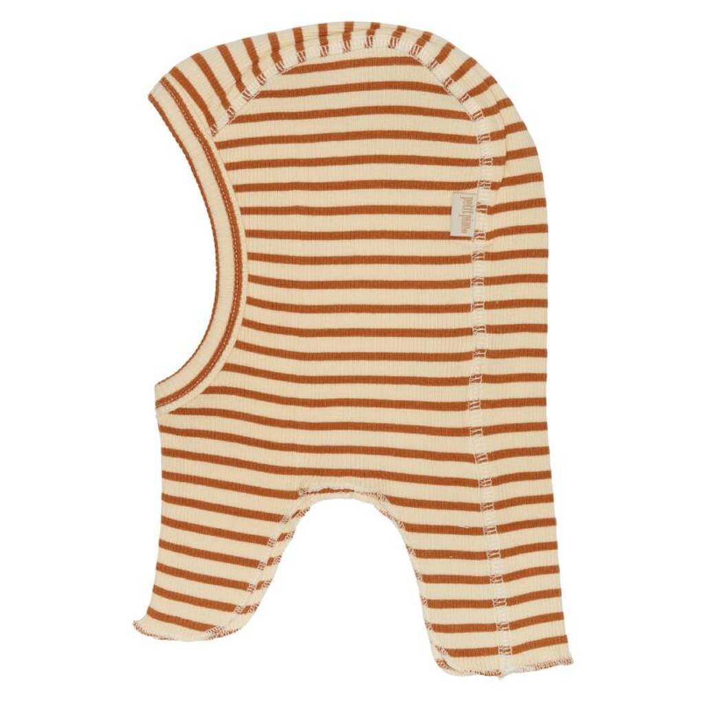 Petit Piao -  Elefanthue Belaclava Modal Striped - Curry/Cream - 92/104