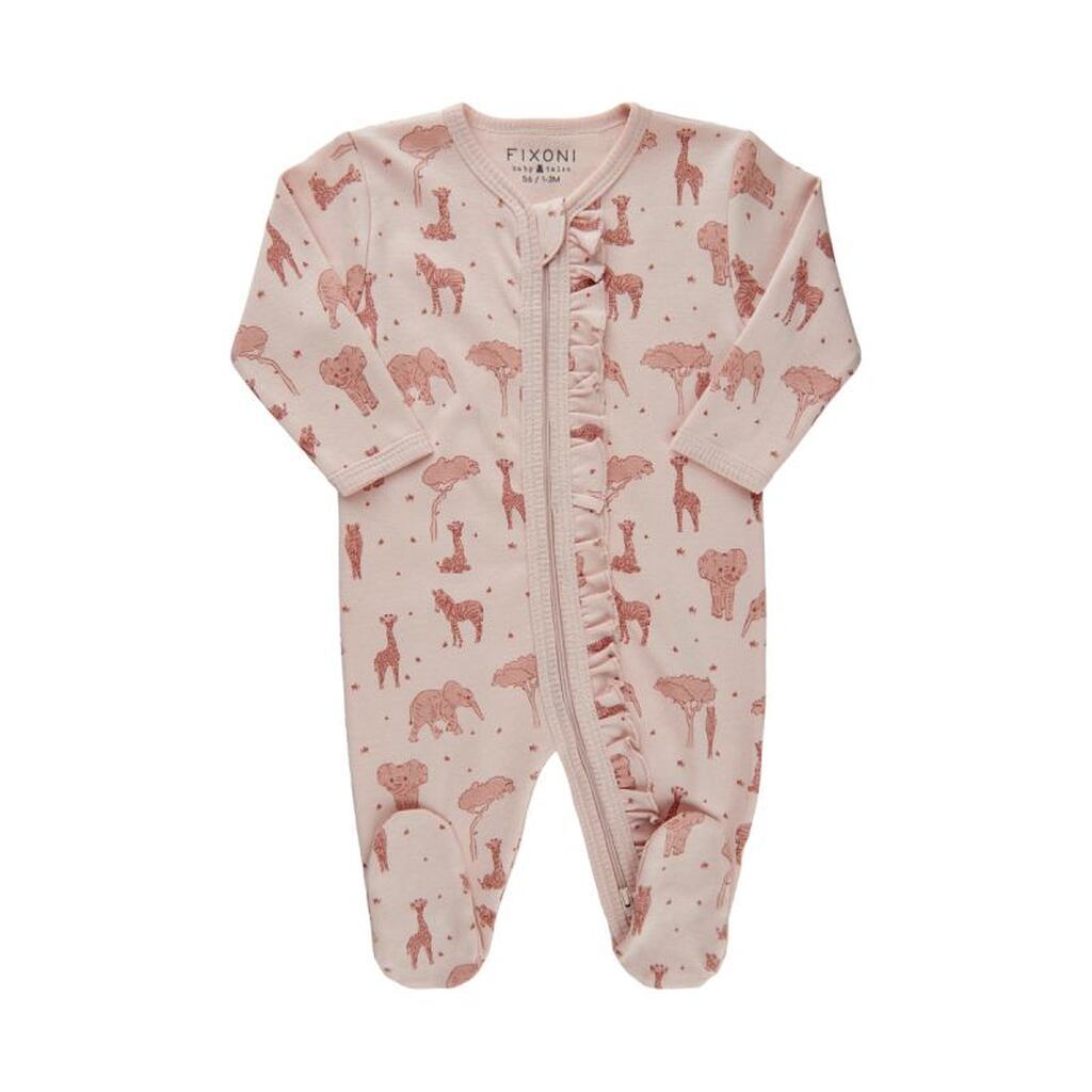 Fixoni -  Nightsuit Natdragt - Soft Rose - 80 / Baby Blue