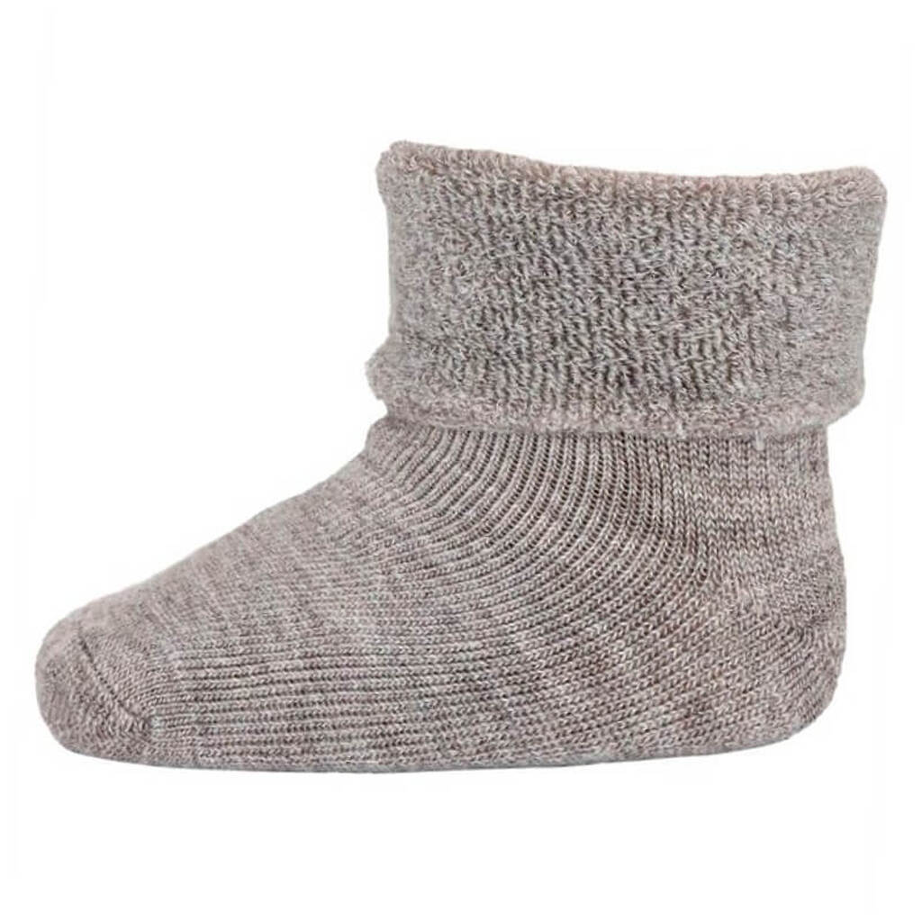 MP Denmark -  Rip Wool Uldsokker - Light Brown Melange - 15-16
