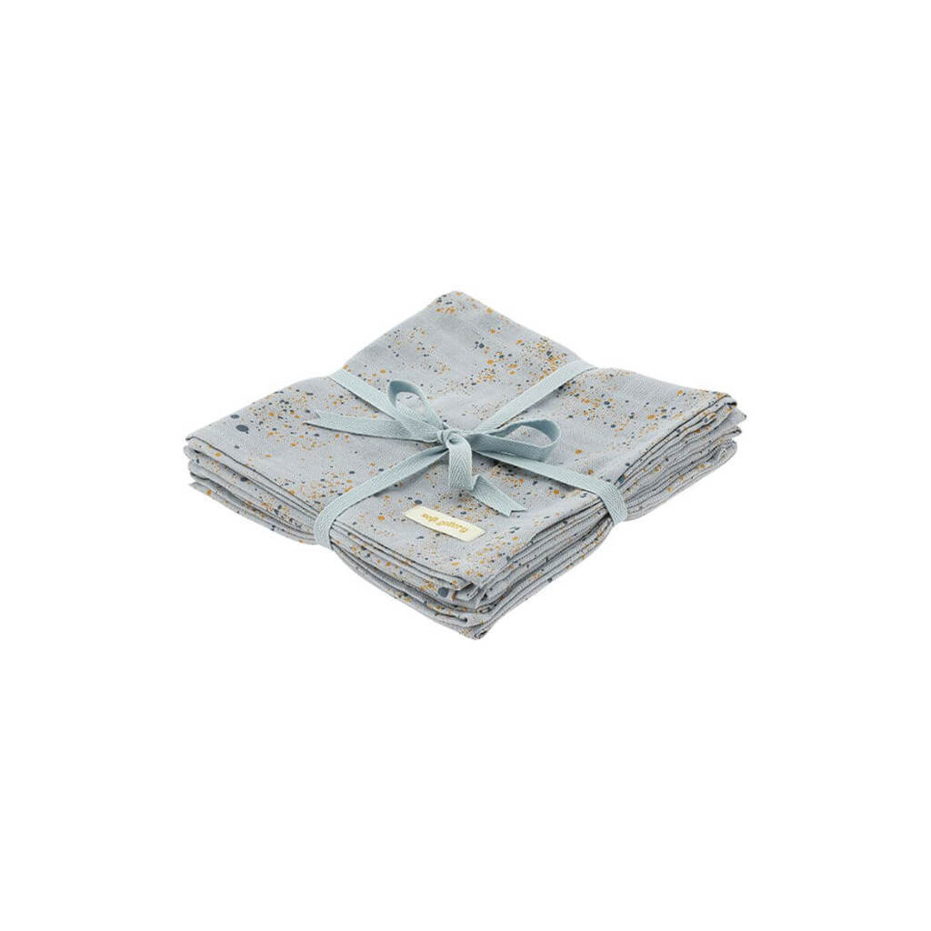 Soft Gallery -  Stofbleer 3-pak Mini Splash - Ocean Grey - Blue
