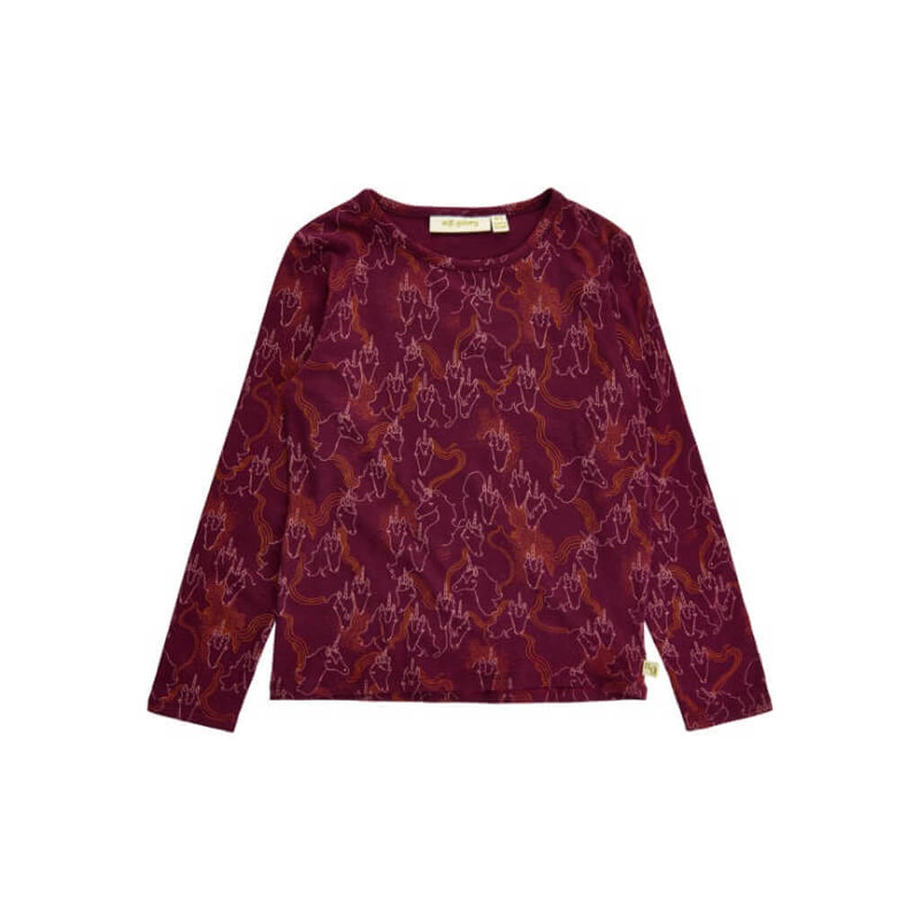 Soft Gallery - SGBella Magicorn LS Tee - Tawny Port - 7 år
