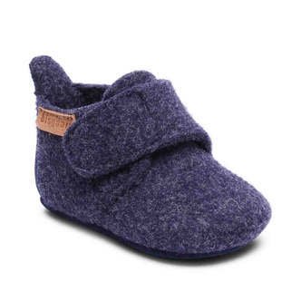 Bisgaard - Uldhjemmesko Wool Star - Blue - 24