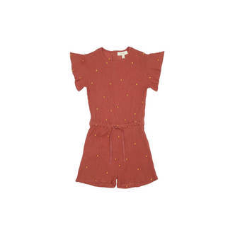 Soft Gallery -  Fairy Jumpsuit - Cinnabar AOP Dotty Emb - 4 år