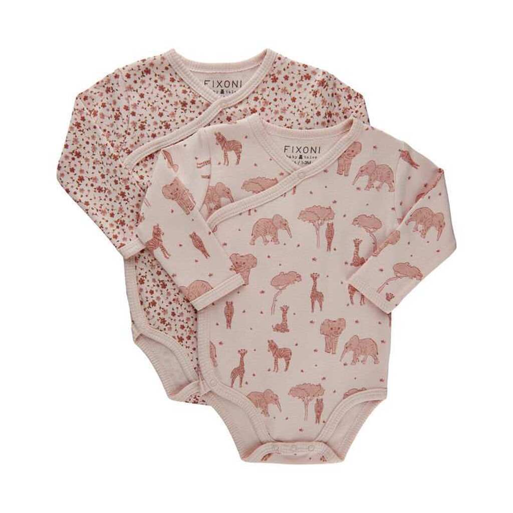 Fixoni -  Wrap Body LS 2-pak - Soft Rose - 62