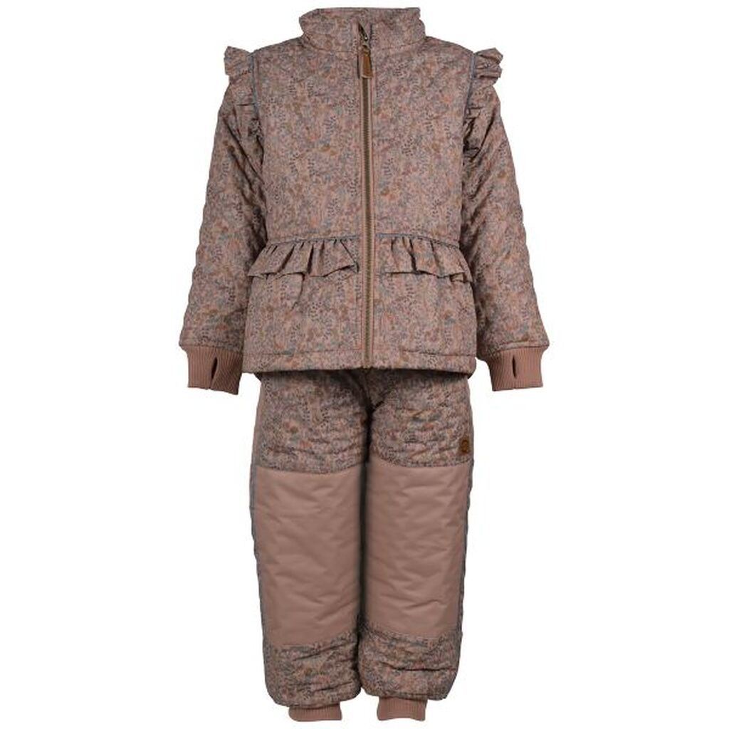 Mikk-Line - Termosæt Thermal+ Girls Set AOP - Cafe Au Lait - 92