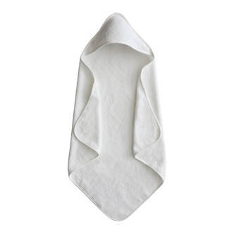 Mushie - Baby Hooded Towel Badeslag - Pearl