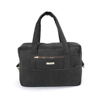 Filibabba - Pusletaske Mommy Bag Fløjl - Stone Grey