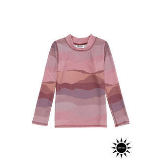 Soft Gallery - Badebluse Astin Sun Shirt - AOP Landscape R - 3 år