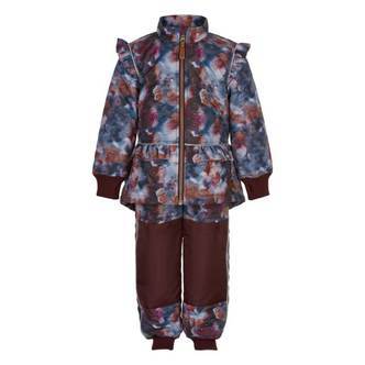 Mikk-Line - Termosæt Thermal+ Frill set AOP - Decadent Chocolate - 98