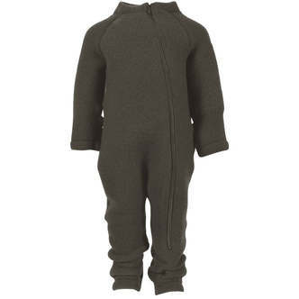 Mikk-Line - Køredragt Wool Baby Suit - Black Olive - 86