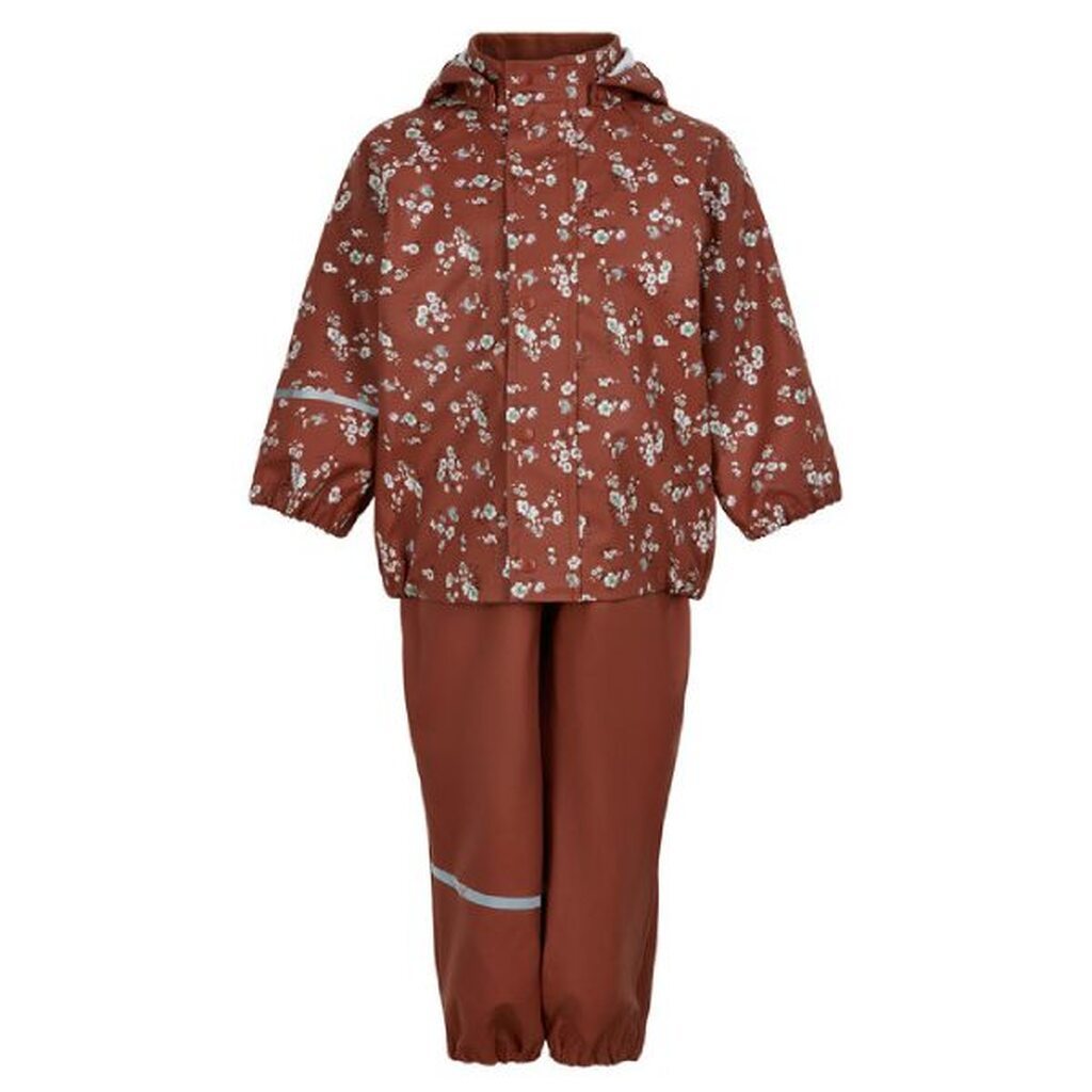 CeLaVi -  Rainwear Set AOP - Redwood - 110
