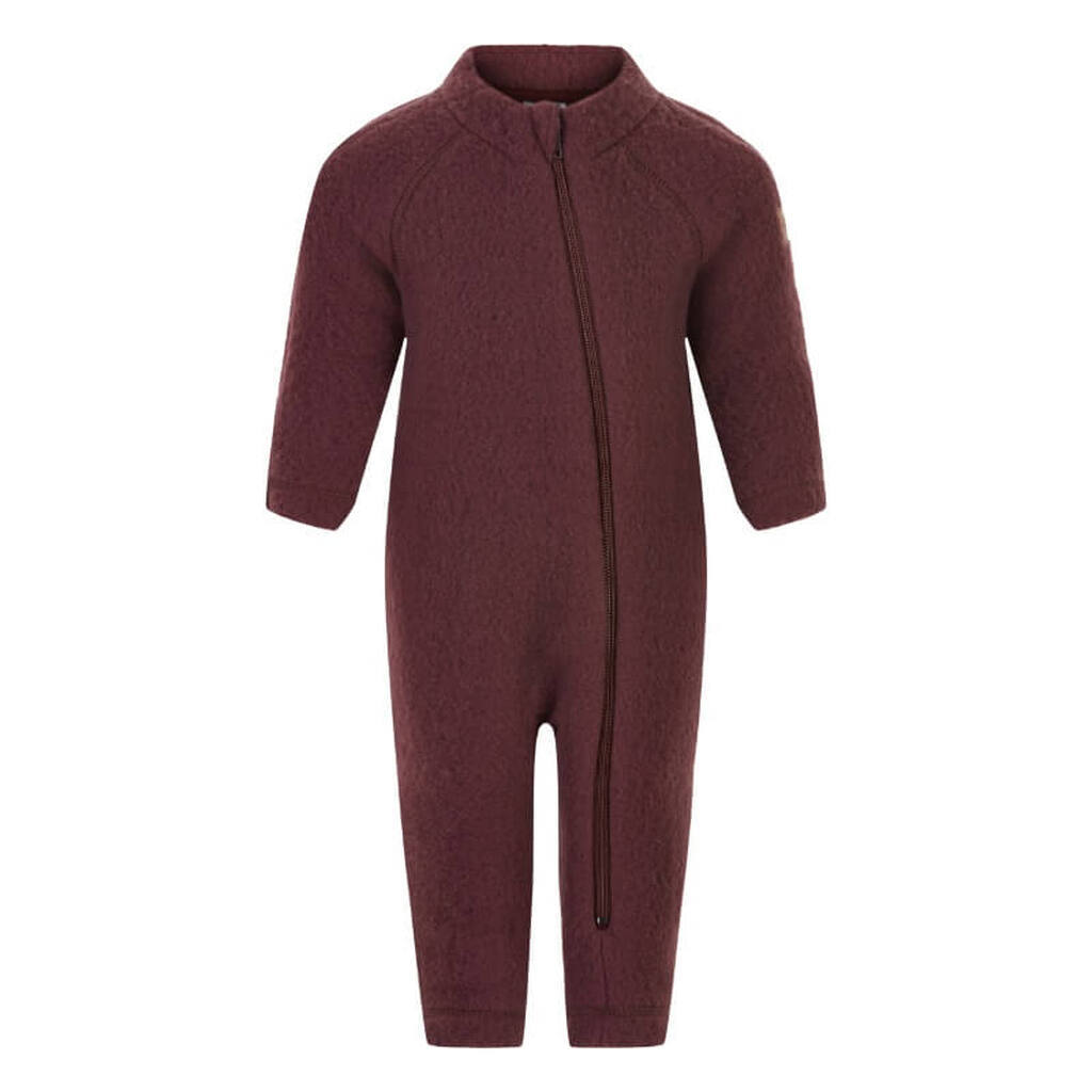 Mikk-Line - Køredragt Wool Baby Suit - Decadent Chocolate - 98