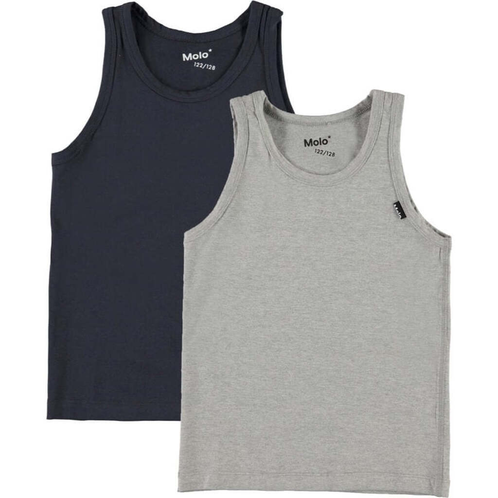 Molo - Jayden Undertrøje 2-Pack - Navy Grey - 110/116