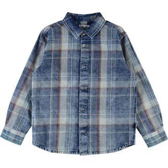 Molo - Russy Skjorte - Indigo Check - 110/116