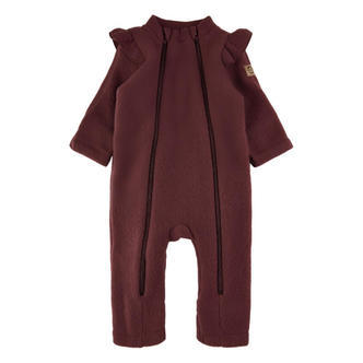 Mikk-Line - Køredragt Wool Double Zip Frill Suit - Decadent Chocolate - 62