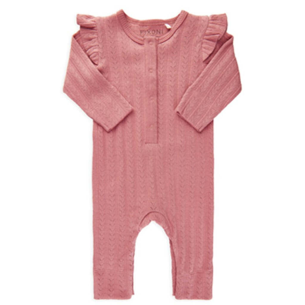 Fixoni -  Heldragt Romper LS - Dusty Rose - 68