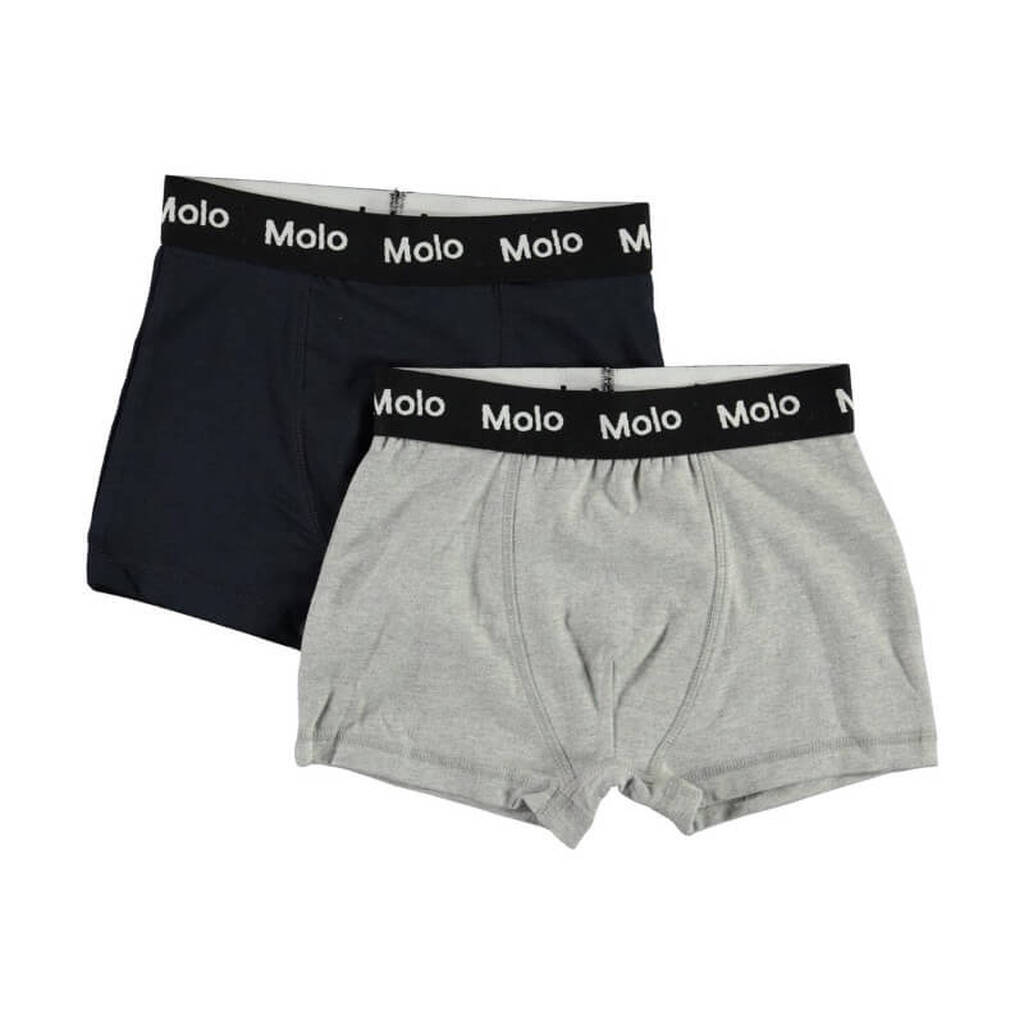 Molo - Justin Underbukser 2-Pack - Navy Grey - 134/140