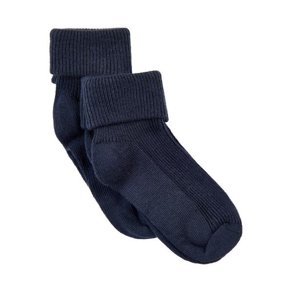 Minymo - Baby Rib Strømper 2-pak - Dark Navy - 15-18