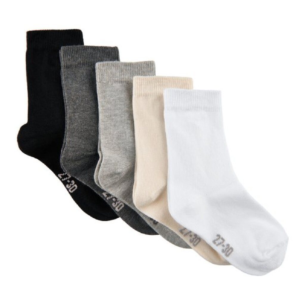 Minymo - Strømper 5-pak - White - 27-30