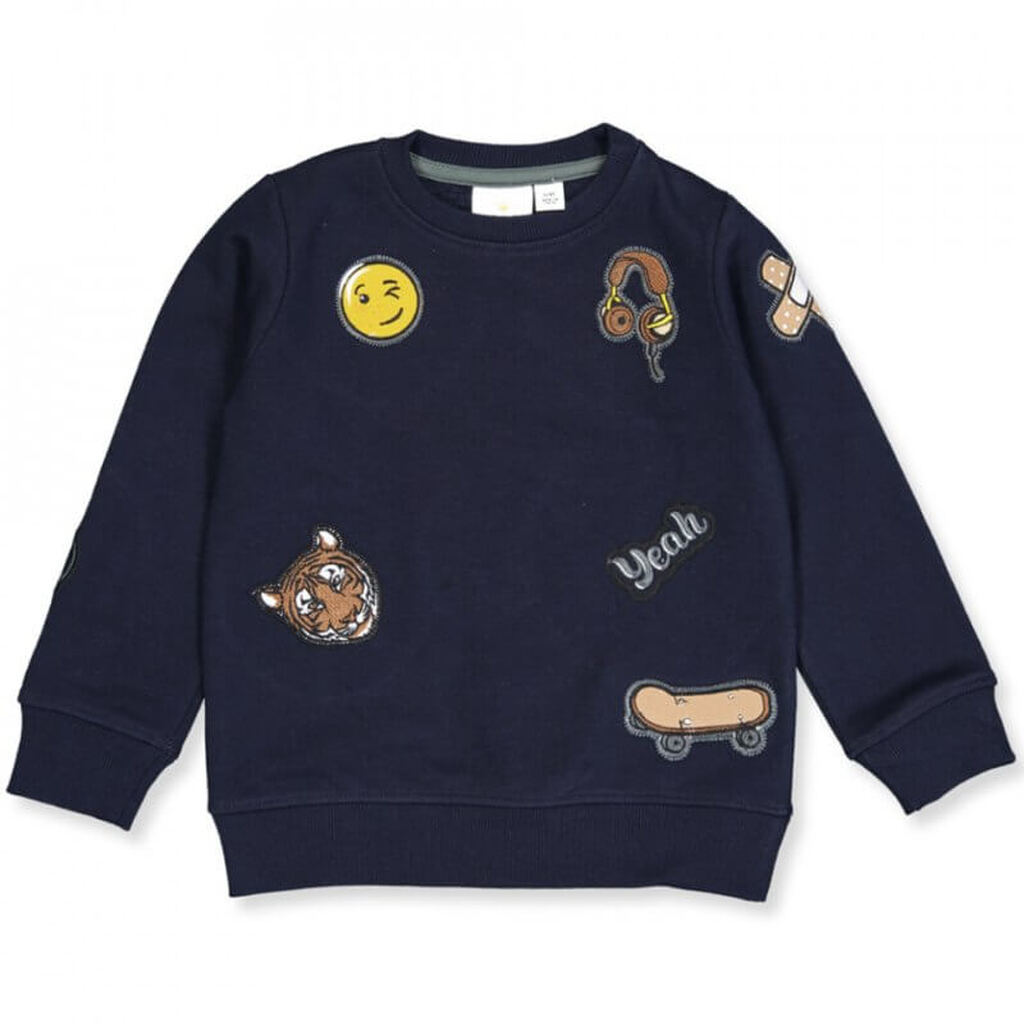 THE NEW - TNVisual Sweatshirt - Navy Blazer - 134/140 cm - 9/10 år