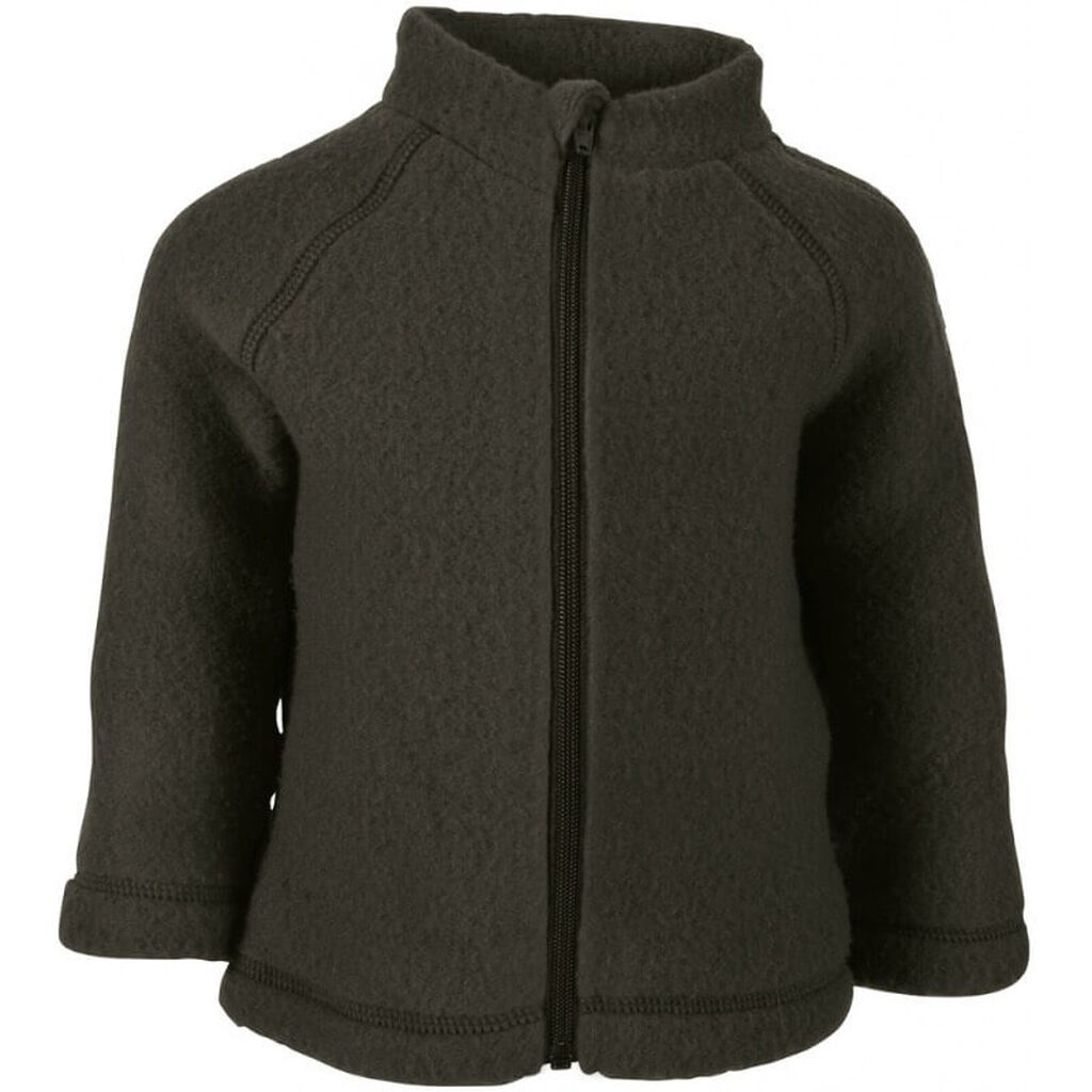 Mikk-Line - Wool Baby Jacket - Tarmac - 68