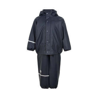 CeLaVi - Regntøj PU m. Fleece - Navy - 120