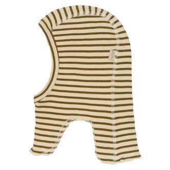 Petit Piao -  Elefanthue Belaclava Modal Striped - Leaves/Cream - 92/104