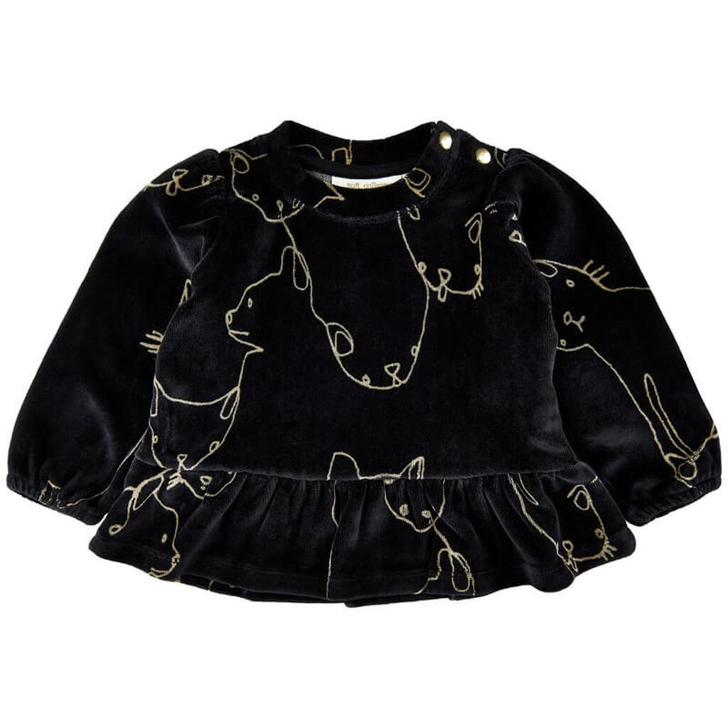 Soft Gallery - SGImery Emili Sweatshirt X-mas - Jet Black - 86/18 mdr.